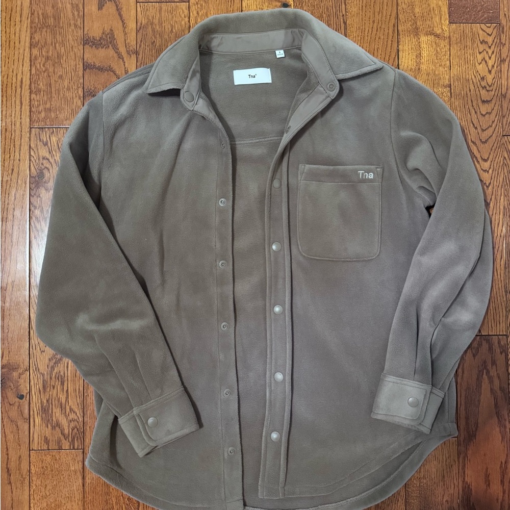 TNA Brown Fleece Shirt Jacket